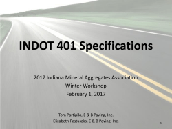 INDOT 401 Specifications - Indiana Mineral Aggregates Association
