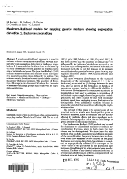 Maximum-likelihood models for mapping genetic markers showing