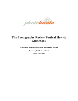 The Photography Review Festival How-to Guidebook