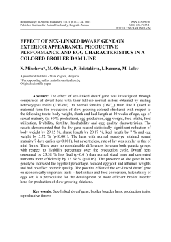 effect of sex-linked dwarf gene on exterior appearance