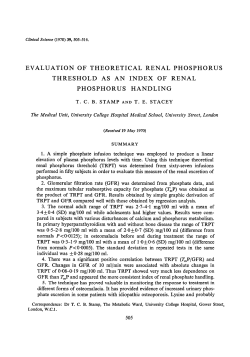 Evaluation of Theoretical Renal Phosphorus