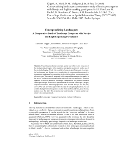 Conceptualizing Landscapes - Human Factors in GIScience Lab