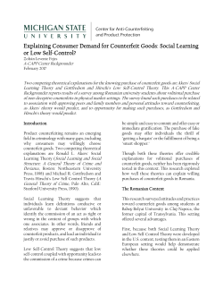 Explaining Consumer Demand for Counterfeit Goods - A-CAPP