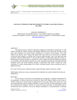A SPATIAL TYPOLOGY FOR SETTLEMENT PATTERN