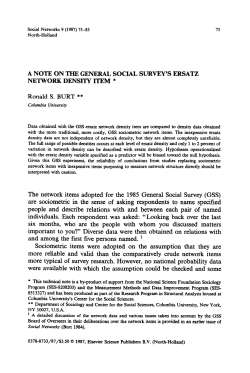 A NOTE ON THE GENERAL SOCIAL SURVEY`S ERSATZ