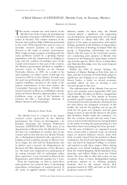 A Brief History of CINVESTAV, Merida Unit, in Yucatan, Mexico