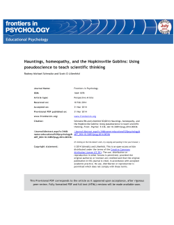 Hauntings, homeopathy, and the Hopkinsville Goblins: Using