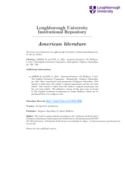 American literature - Loughborough University Institutional Repository