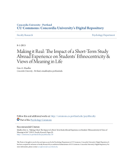 Making it Real: The Impact of a Short-Term Study