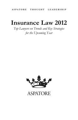 Insurance Law 2012 - Legislating Construction Accidents: The Trend