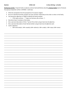 Nombre: SPAN 1110 In-Class Writing: La familia Small group activity