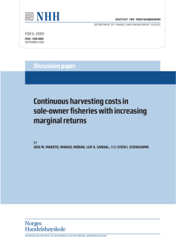 Continuous harvesting costs in sole-owner fisheries with increasing