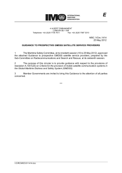 MSC.1/Circ.1414 25 May 2012 GUIDANCE TO PROSPECTIVE