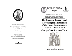The Freedom Journey and the Underground - Hartwick-Home