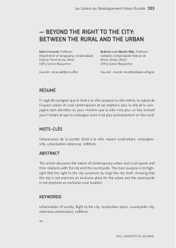 beyond the right to the city: between the rural and the urban