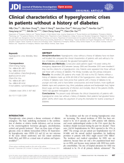 Clinical characteristics of hyperglycemic crises in patients without a
