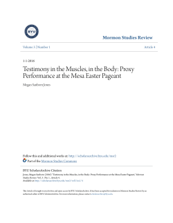 Proxy Performance at the Mesa Easter Pageant