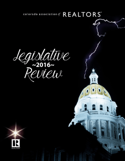2016 Legislative Review - Colorado Association of REALTORS