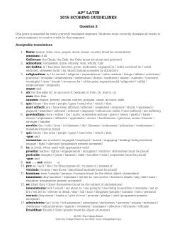 ap&reg; latin 2015 scoring guidelines