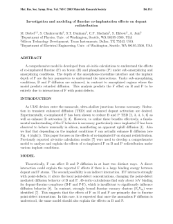Investigation and modeling of fluorine co