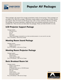 Popular AV Packages - Chase Center on the Riverfront