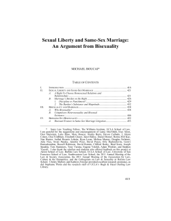 Sexual Liberty and Same-Sex Marriage: An