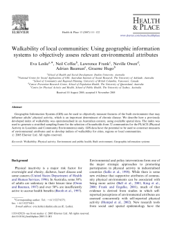 Walkability of local communities: Using geographic information