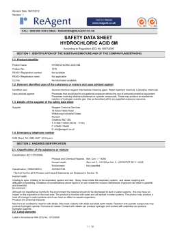 safety data sheet hydrochloric acid 6m