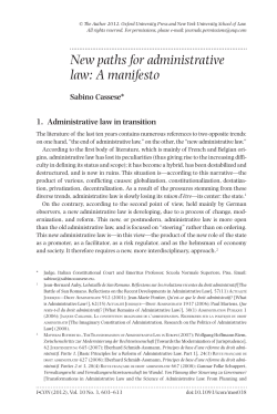 New paths for administrative law: A manifesto