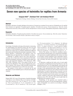 Seven new species of helminths for reptiles from Armenia