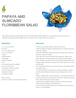 papaya and slimcado&reg; floribbean salad