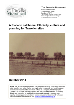 Ethnicity, culture and planning for Traveller sites