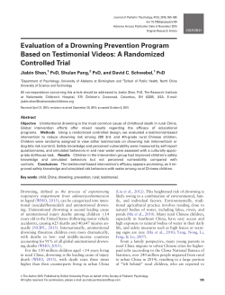 Evaluation of a Drowning Prevention Program Based on Testimonial