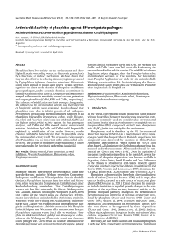 Antimicrobial activity of phosphites against different potato pathogens