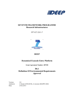 Definition of environmental requirements