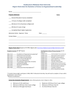 Southeastern Oklahoma State University Degree Check sheet for