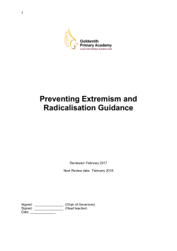 Preventing Extremism and Radicalisation Guidance