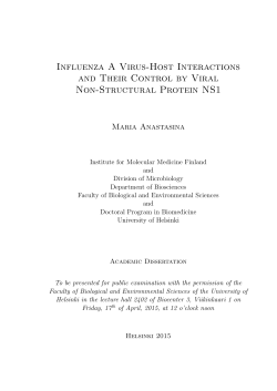 Influenza A virus-host interactions and their control by viral
