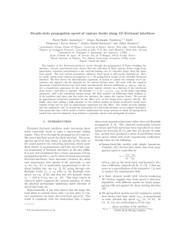 Steady-state propagation speed of rupture fronts along 1D frictional