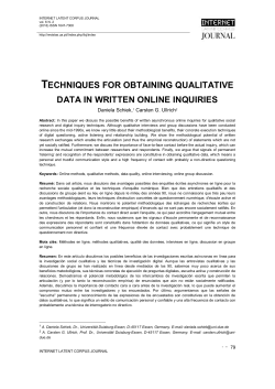 techniques for obtaining qualitative data in written online