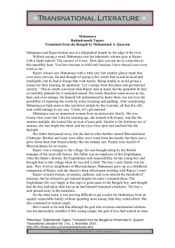 Mahamaya Rabindranath Tagore Translated from the Bengali by