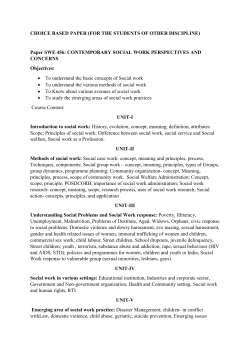 M.S.W - Mangalore University