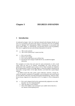 Chapter 3 DEGREES AND KINDS