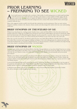 prior learning &ndash; preparing to see wicked