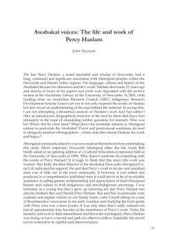 Awabakal voices: The life and work of Percy - ANU Press
