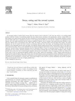 Stress, eating and the reward system