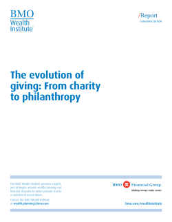 The evolution of giving: From charity to philanthropy