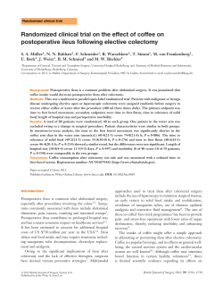 Randomized clinical trial on the effect of coffee on postoperative