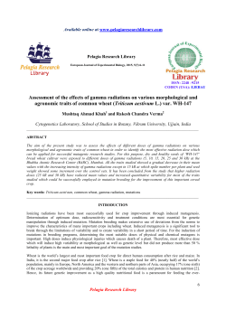 Assessment of the effects of gamma radiations on various