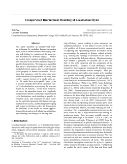 Unsupervised Hierarchical Modeling of Locomotion Styles